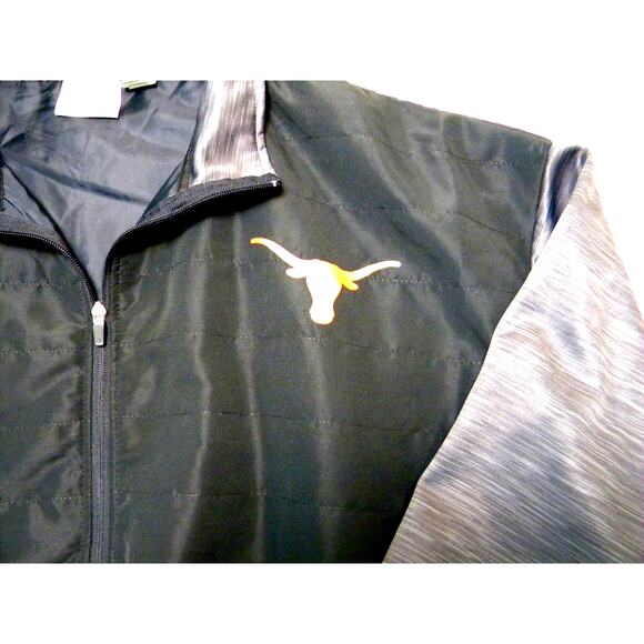 Texas Longhorns Men's Full Zip Jacket Black Gray Big Tall 3XLT College Football - Picture 3 of 6
